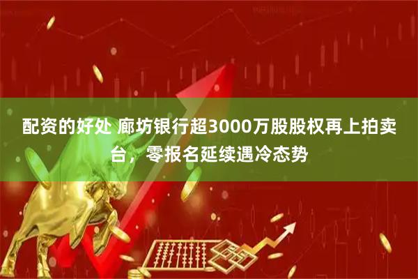 配资的好处 廊坊银行超3000万股股权再上拍卖台，零报名延续遇冷态势